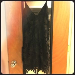 Express Black Lace Strap Dress